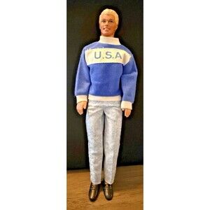 Ken Barbie Doll MATTEL Vintage 1991 Head 1968 Body Blonde Hair Blue Eyes 12"